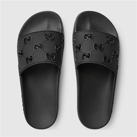 new female gucci slides|Gucci slides holes.